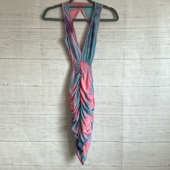 Fashion Nova Open Back Tie Dye Mini Dress | SIZE XS - Picture 3 of 9